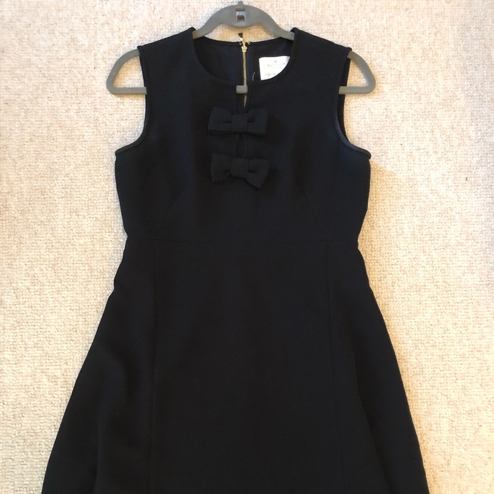 Kate Spade - A-Line, Black, Double Bow Dress.